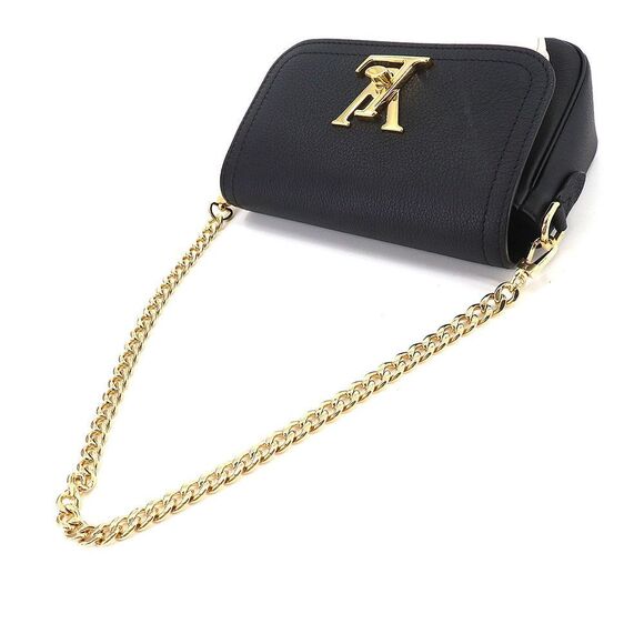 Louis Vuitton Lockme Tender Chain Shoulder Bag Leather Noir - Picture 5 of 9